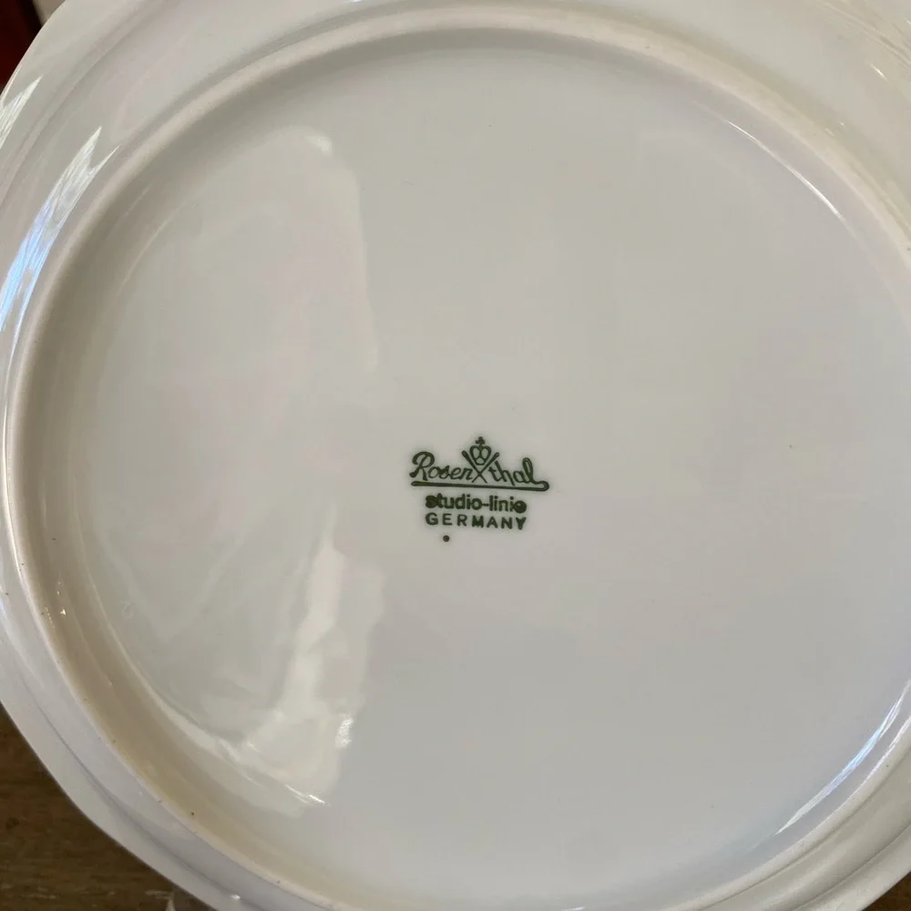 Set of 5 Rosenthal Studio Milos Gold Dragonfly Salad Dessert Plates 7 5/8”